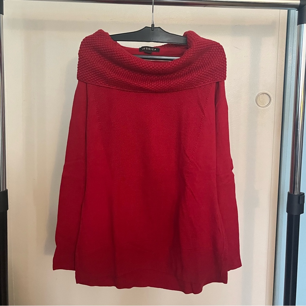 Jessica Vibrant Red Turtleneck Sweater